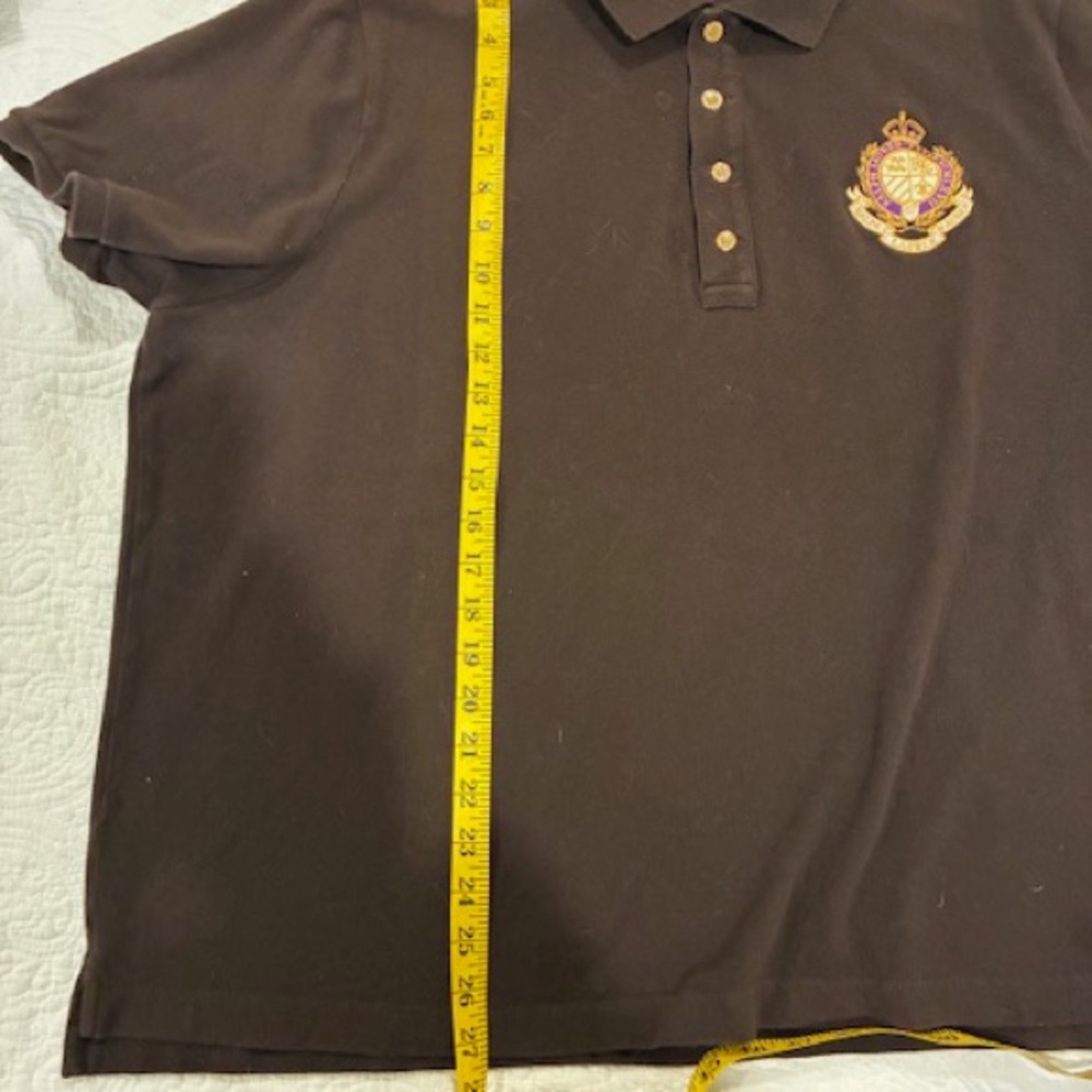 Lauren Ralph Lauren Dark Brown Cotton Polo 3X - Picture 6 of 7